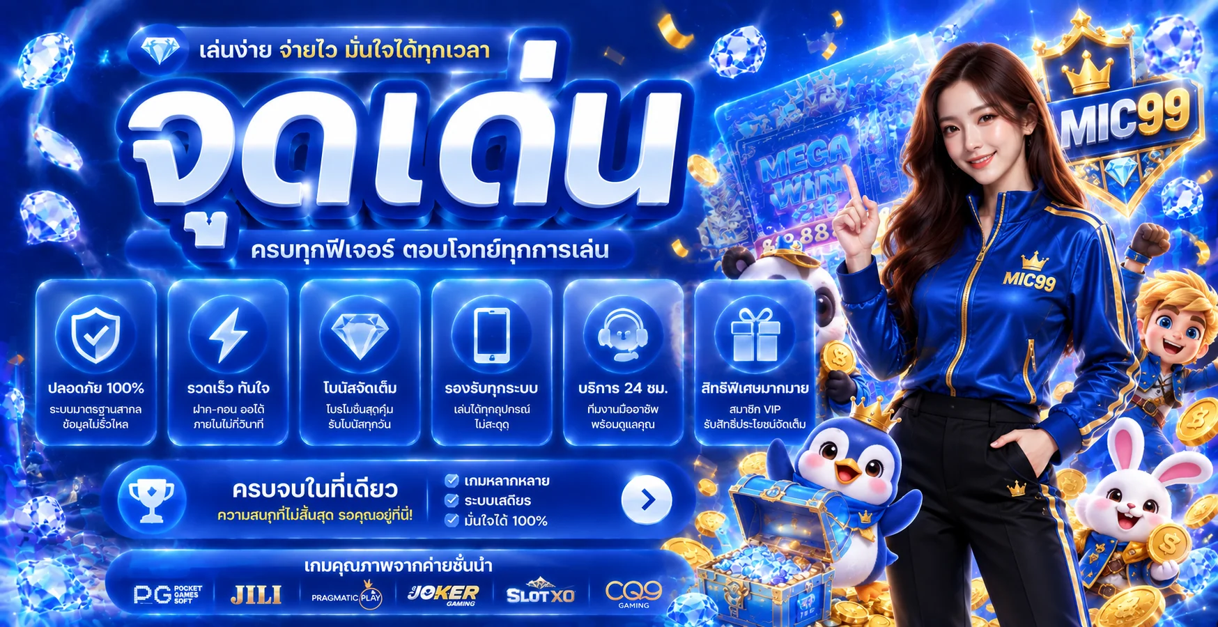 จุดเด่นระบบ MIC99 และค่ายเกมยอดนิยม