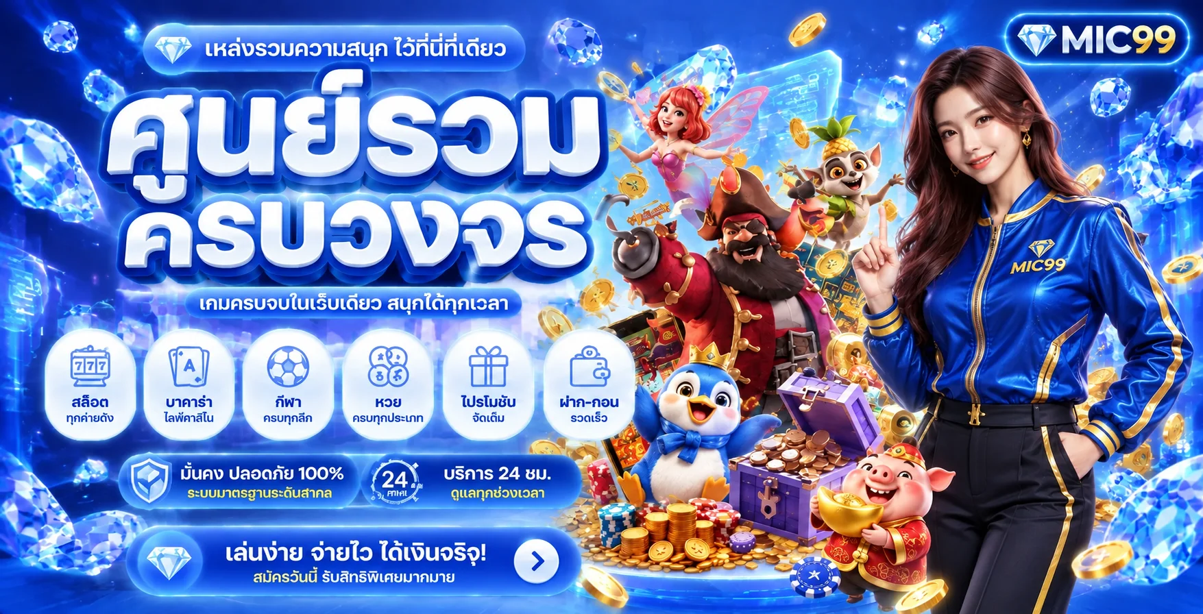 MIC99 สล็อต รวมเกมออนไลน์และค่ายเกมยอดนิยม